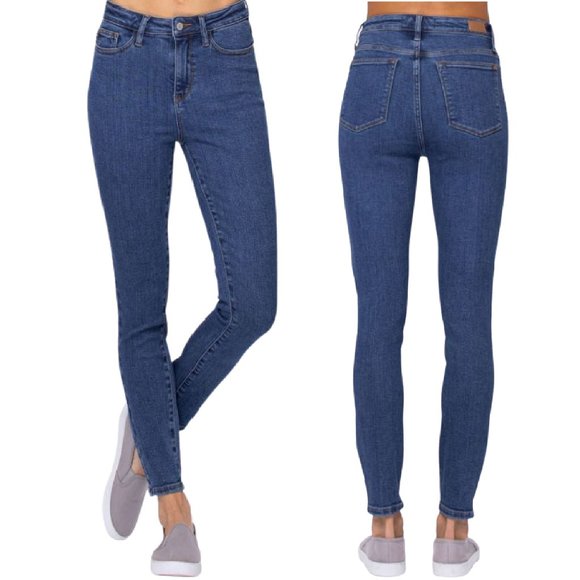 Judy Blue Hi Rise Stone Wash Skinny Jeans - Picture 3 of 5